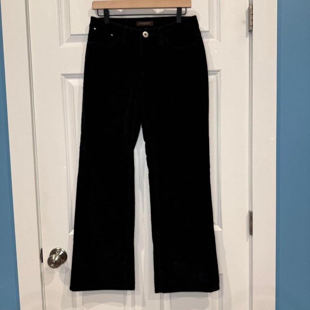 Christopher Blue Womans Black Stretch‎ Corduroy Pants Size 8